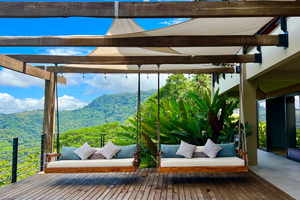 Hanging swings at Lamangata Luxury Surf Resort